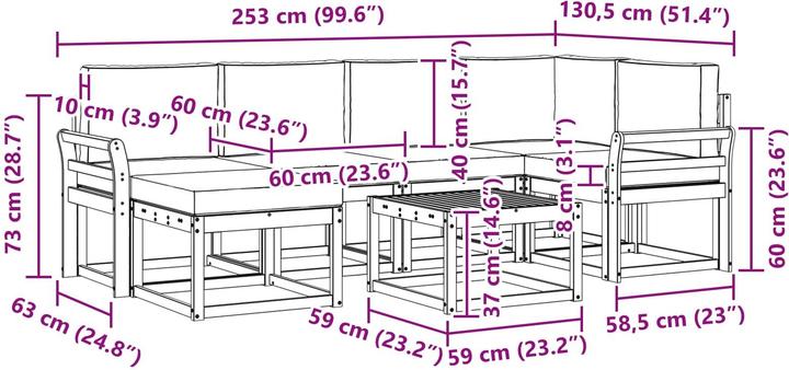 Produktbild vidaXL Outdoor-Sofa
