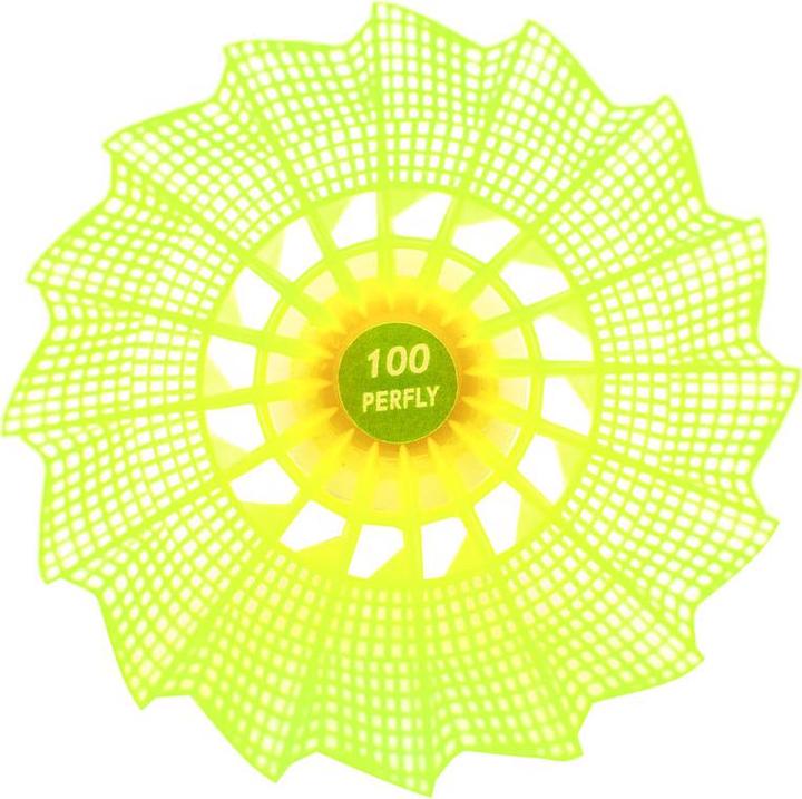 Actual product image Perfly Shuttlecock PSC 100 Medium 3-pack plastic tin