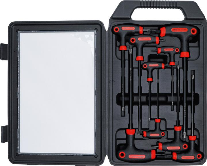 Actual product image BGS T-Handle L-Type Wrench Set T-Star tamperproof (for Torx) T10 - T50 9 pcs. (T-section)