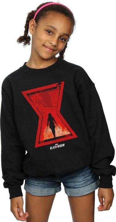 Produktbild Black Widow Movie Icon Silhouette Sweatshirt Mädchen (104)