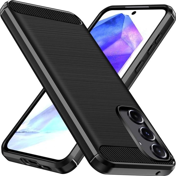 Screenguard Étui souple en carbone brossé (Samsung Galaxy A55)