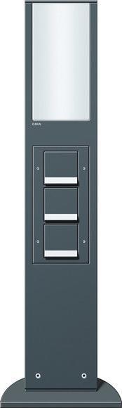 Gira 134228 769mm anthracite Energy column lighting element 3xSCHUKO