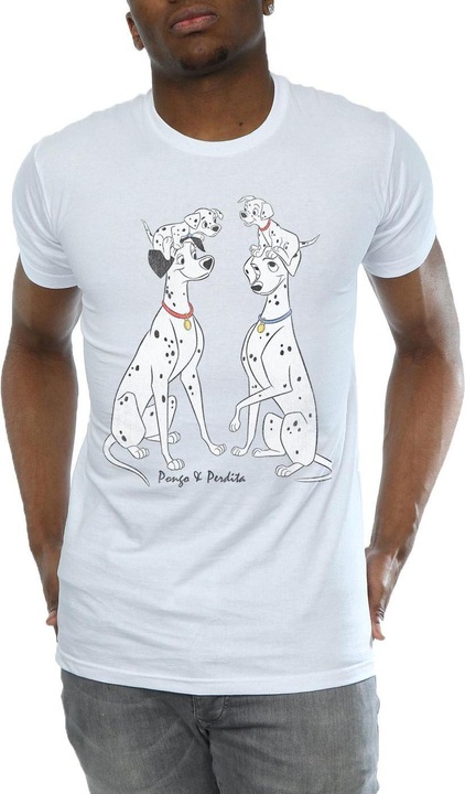 Actual product image 101 Dalmatians Mens Pongo And Perdita Cotton T-Shirt (XXL)