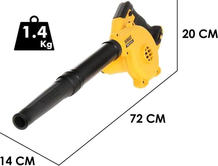 Produktbild DeWalt Gebläse kompakt Cordless XR DCV100-XJ (Akkubetrieb, Laubsauger)