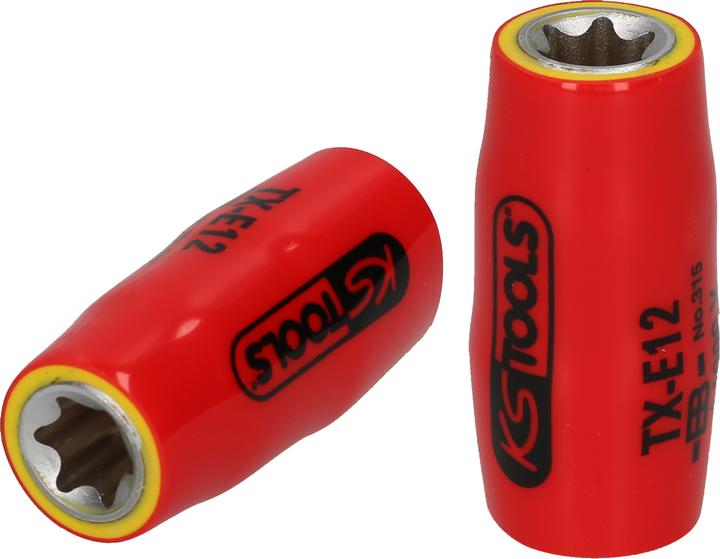 Actual product image KS Tools 3/8" Torx E socket with protective insulation, E8