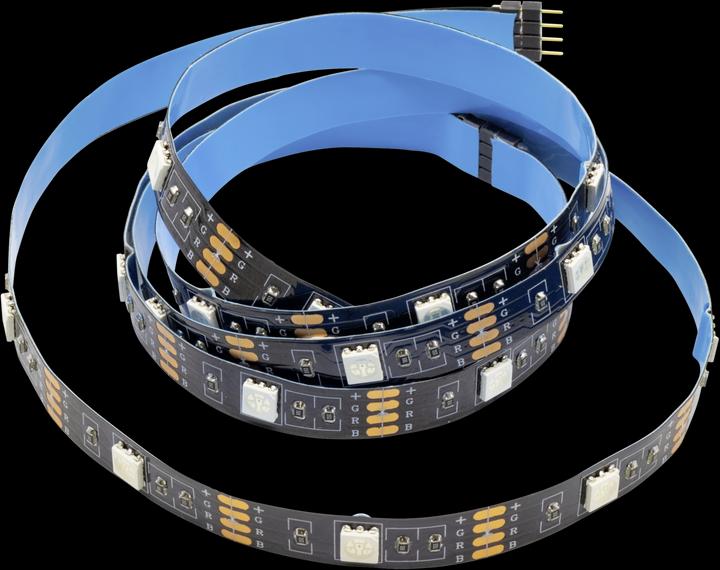 Produktbild Xlayer Lichtband Echo LED Strip 3m mehrfarbig dimmbar (Mehrfarbig, 50 cm, Indoor)