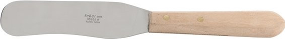 Clean + Easy Wachsspatel Metall mit Holzgriff gebogen 25 x 3.5 (1 x)