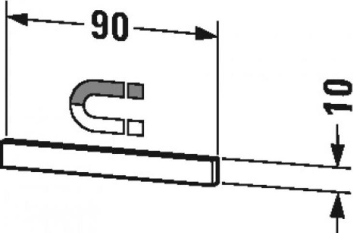 Duravit Magnetleiste 100x160x55mm edelstahl poliert (1 x)