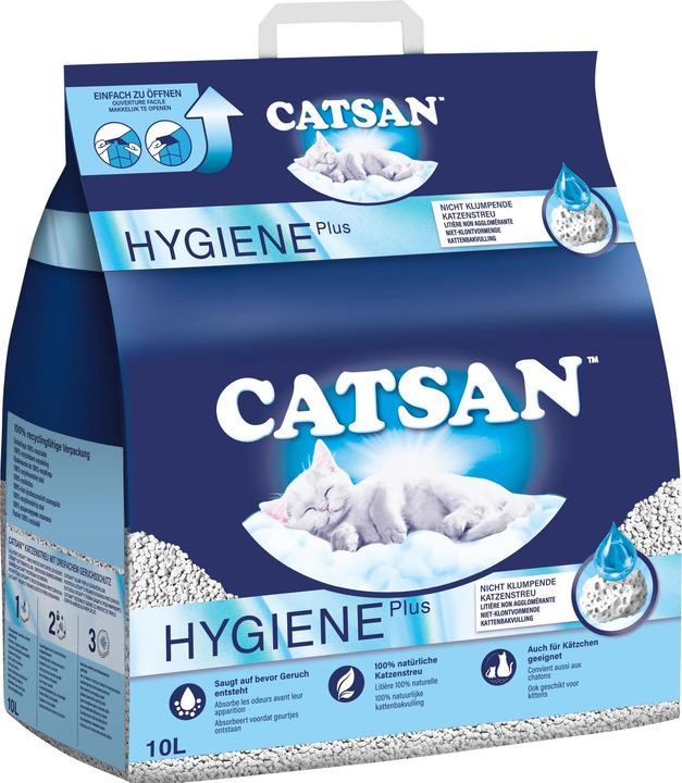 Catsan Hygiene Plus (Biodégradable, Neutralisant, Ne s'agglomère pas, 4.82 kg)