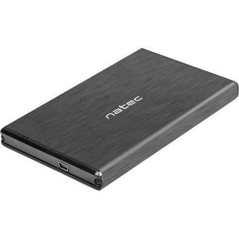 Natec Rhino HDD-Gehäuse 2.5 Zoll (2.5"), Festplattengehäuse, Schwarz