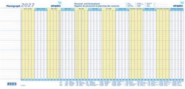 Produktbild Simplex Jahresplaner Planograph 3-er Set, 2027, 64 x 29.6 cm (Deutsch)
