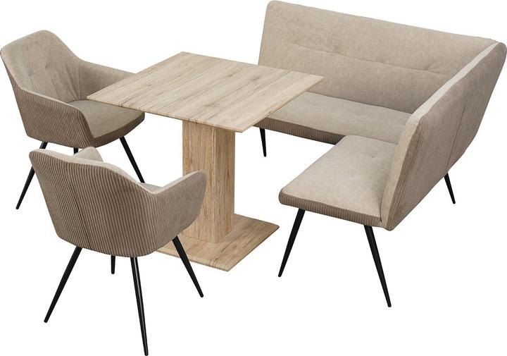 Produktbild HTI-Living Sitzgruppe Taupe/Cord Joschka (MDF)