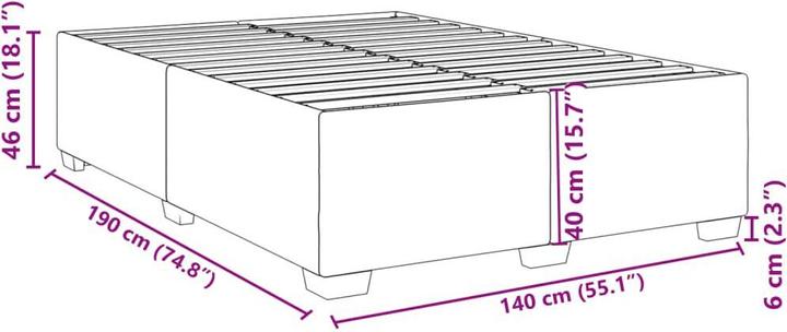 Image du produit vidaXL Bettgestell (140 x 190 cm)