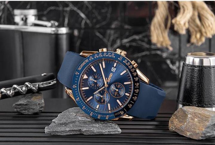 Immagine prodotto Skmei 9253PRGBU Herrenuhr + BOX (Cronografo, Orologio da polso analogico, 45 mm)