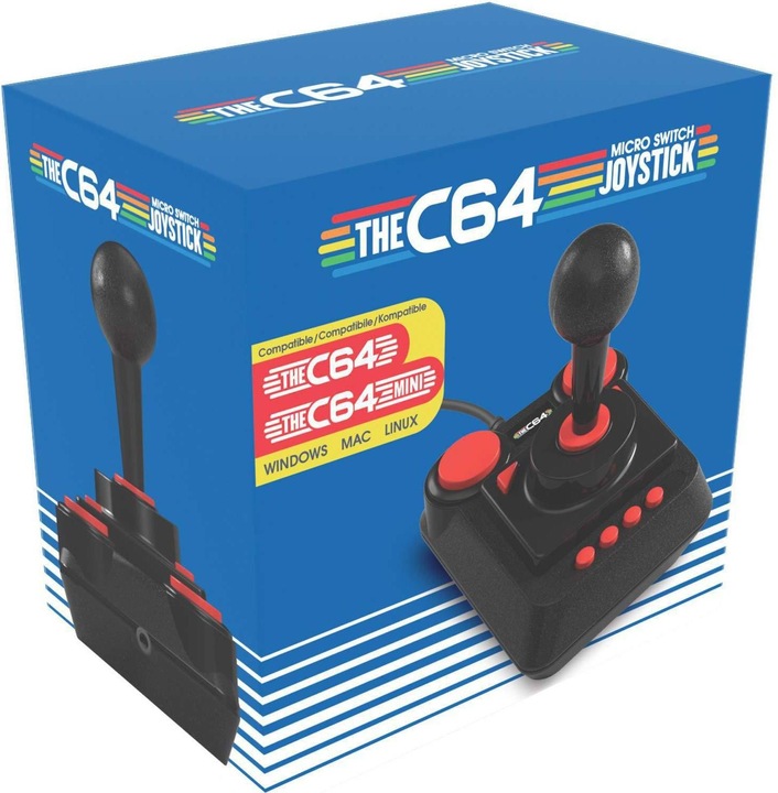 Actual product image retro-bit The C64 Joystick (Mac, PC)
