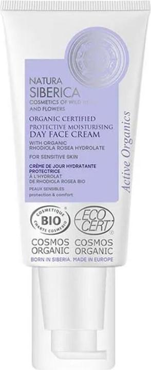 Natura Siberica Bio-zertifizierte schützende Feuchtigkeitscreme für empfindliche Haut, 50 ml 8727E (Körpercreme, 50 ml)