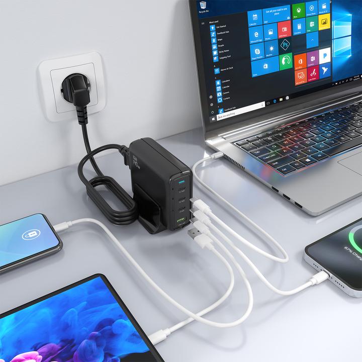 Image du produit Aisens ASCH-140W4P056-BK (140 W, 4 ports)