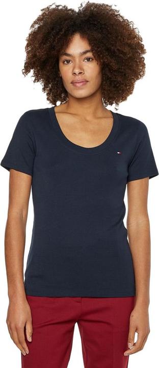 Immagine prodotto Tommy Hilfiger Donna Slim New Cosy C-nk Ss S/S Knitted Top, Desert Sky, S (S)