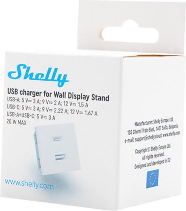 Shelly USB-Ladegerät für Wall Display
