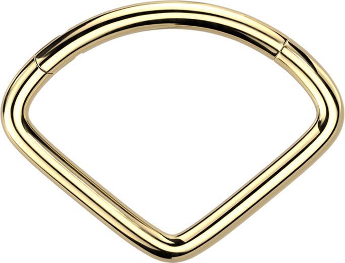 Produktbild Star Piercing Micro Segmentring klappbar vergoldet Fächer (Titan, ohne Messing)
