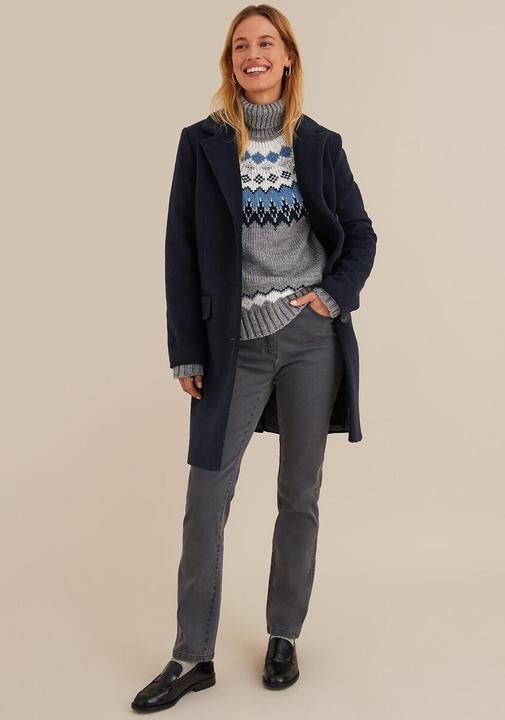 Actual product image Anne Weyburn Grobstrickpullover mit Jacquardmuster und Rollkragen (46)