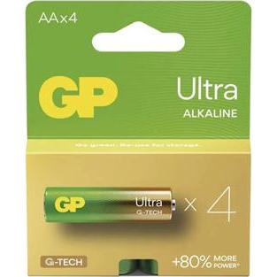 GP Batteries GP Ultra Einmal alkalisch Batterie AA, 4-pack (4 pz., AA / LR6 / LR06 / Mignon / R6 / R14505), Batterie + pile