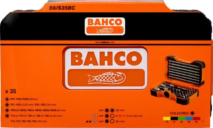 Produktbild Bahco 1/4" Bit-Satz mit TORX Bits und Steckschlüsseln - 35-teilig (Innensechskant)