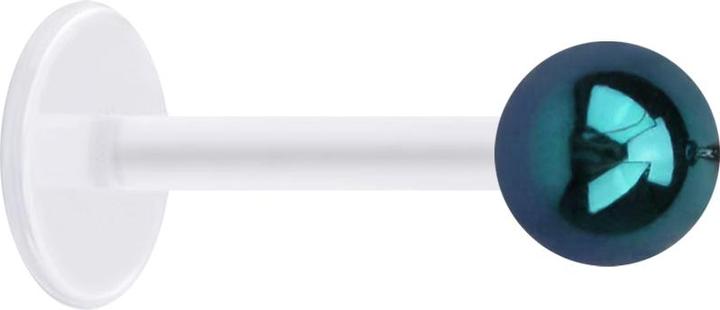 Immagine prodotto Star Piercing Micro Labret trasparente con rivestimento a sfera nero (Materiale sintetico, senza ottone)