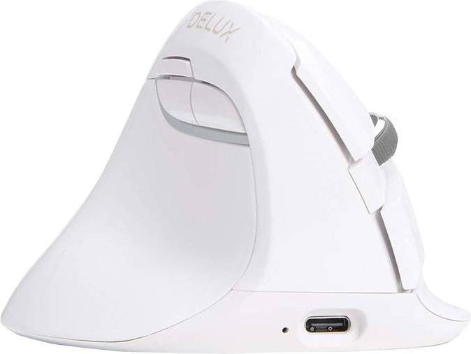 Produktbild Delux Wireless Vertical Mouse M618ZD BT+2.4G for left-handed (white) (Kabellos)
