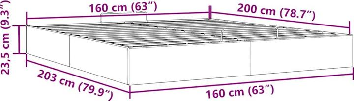 Produktbild vidaXL Ottoman-Bett (160 x 200 cm)