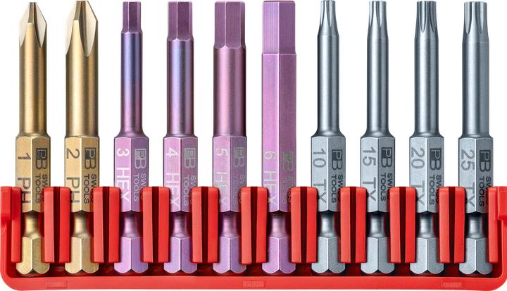 Actual product image PB Swiss Tools Bit set (TX15, TX20, TX25, HX 3, 6 mm, 5 mm, PH2, TX10, 3 mm, 4 mm, HX 4, HX 5, HX 6, PH1)