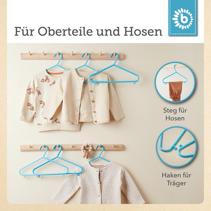 Immagine prodotto Bieco appendino in plastica azzurro (8 x)