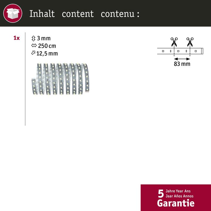 Produktbild Paulmann MaxLED 500 Stripe (Tageslicht, 250 cm, Indoor)