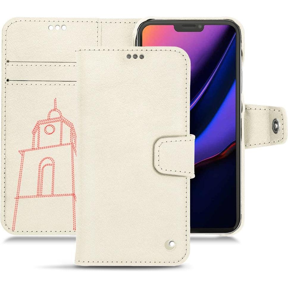 Thumbnail - Noreve Lederschutzhülle Wallet (Apple iPhone 11 Pro), Smartphone Hülle, Weiss