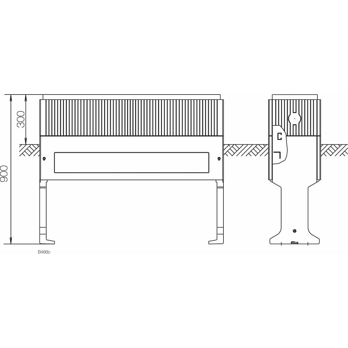 ABN Hochwassersockel Gr.1 FB3 Höhe 1125mm+SX006 SX031, Serverschrank Zubehör, Grau