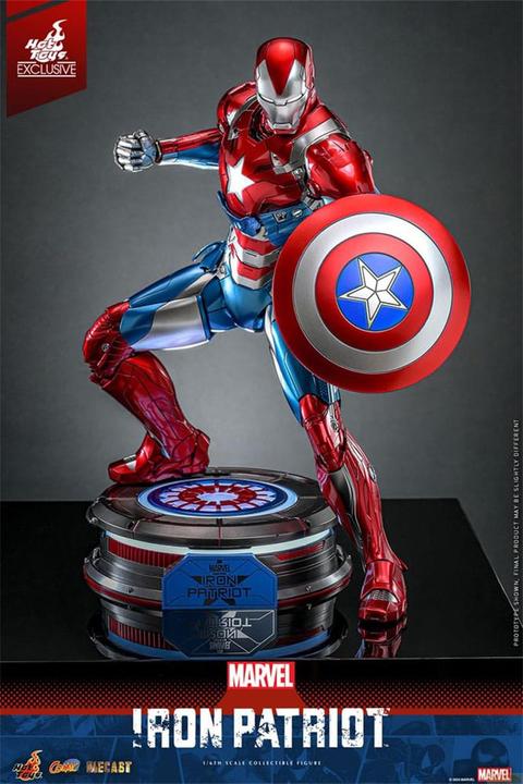 Actual product image Hot Toys Marvel Comic Diecast Masterpiece Action Figure 1/6 Iron Patriot Exclusive 32 cm