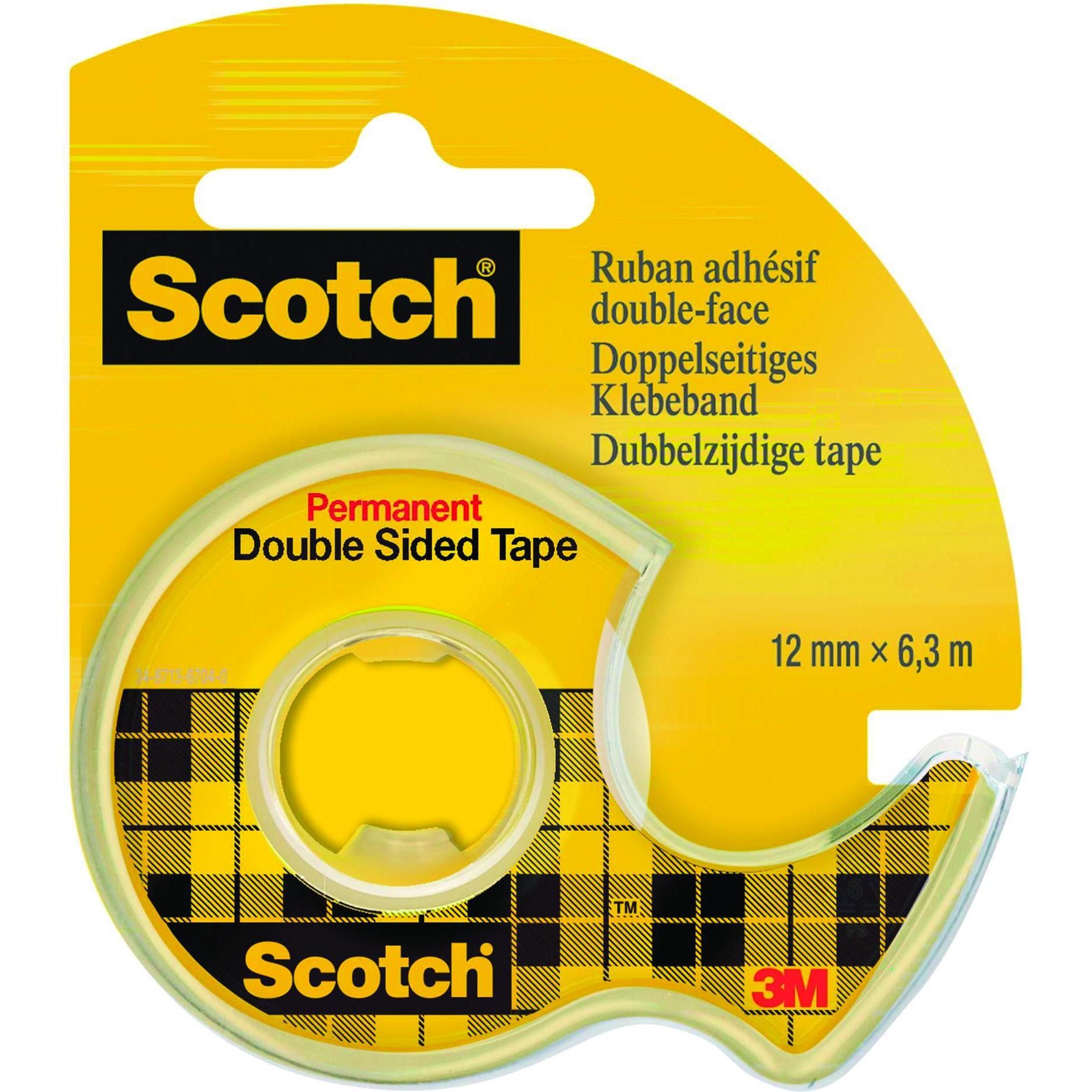 Scotch, Nastro adesivo, Ta?ma obustronnie klej?ca 12mmx6.3m na podajniku 3M (12 mm)