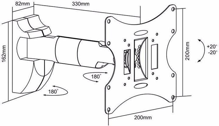Produktbild Goobay EasyScope M (Wand, 42", 30 kg)