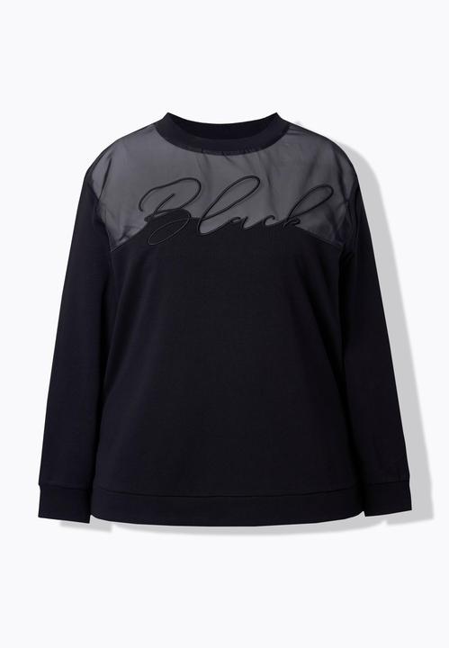 Produktbild Ulla Popken Sweater, Tüll-Schulter, Rundhals, Langarm (58, 60)