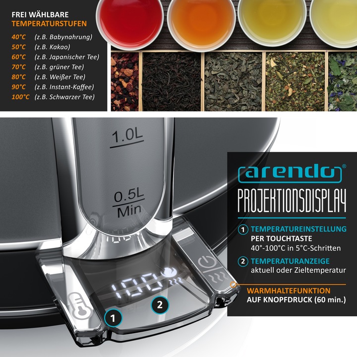 Image du produit Arendo Bouilloire (1.70 l)