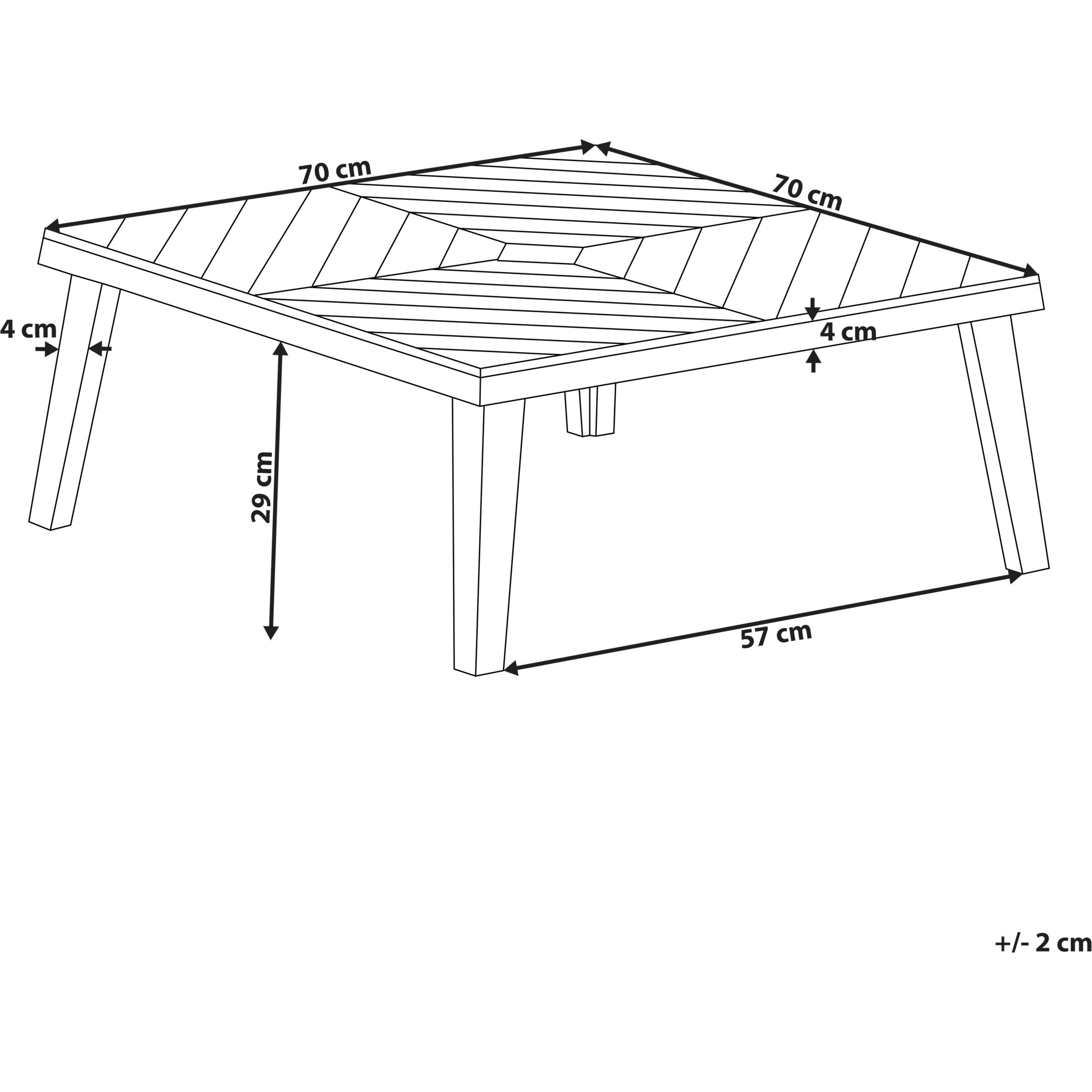 Thumbnail - Beliani, Gartenbeistelltisch + Gartenservierwagen, Baratti