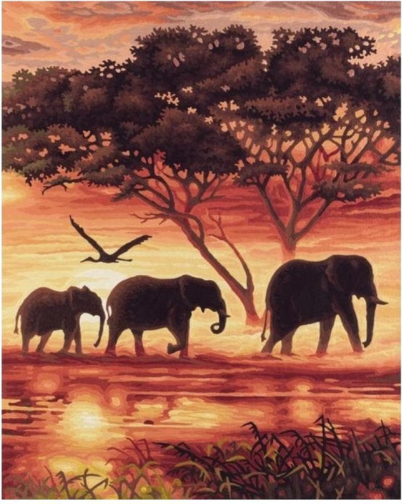 Actual product image Schipper Painting by numbers - Elephants