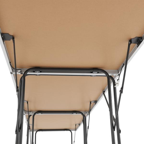 Actual product image Juskys Set of 3 folding table aluminium multifunctional table