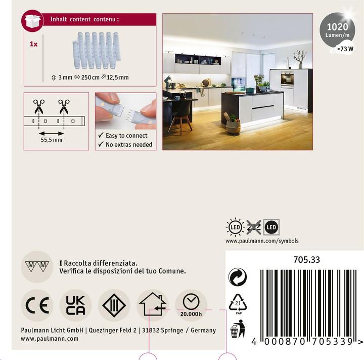 Immagine prodotto Paulmann MaxLED (Bianco, 250 cm, Interno)
