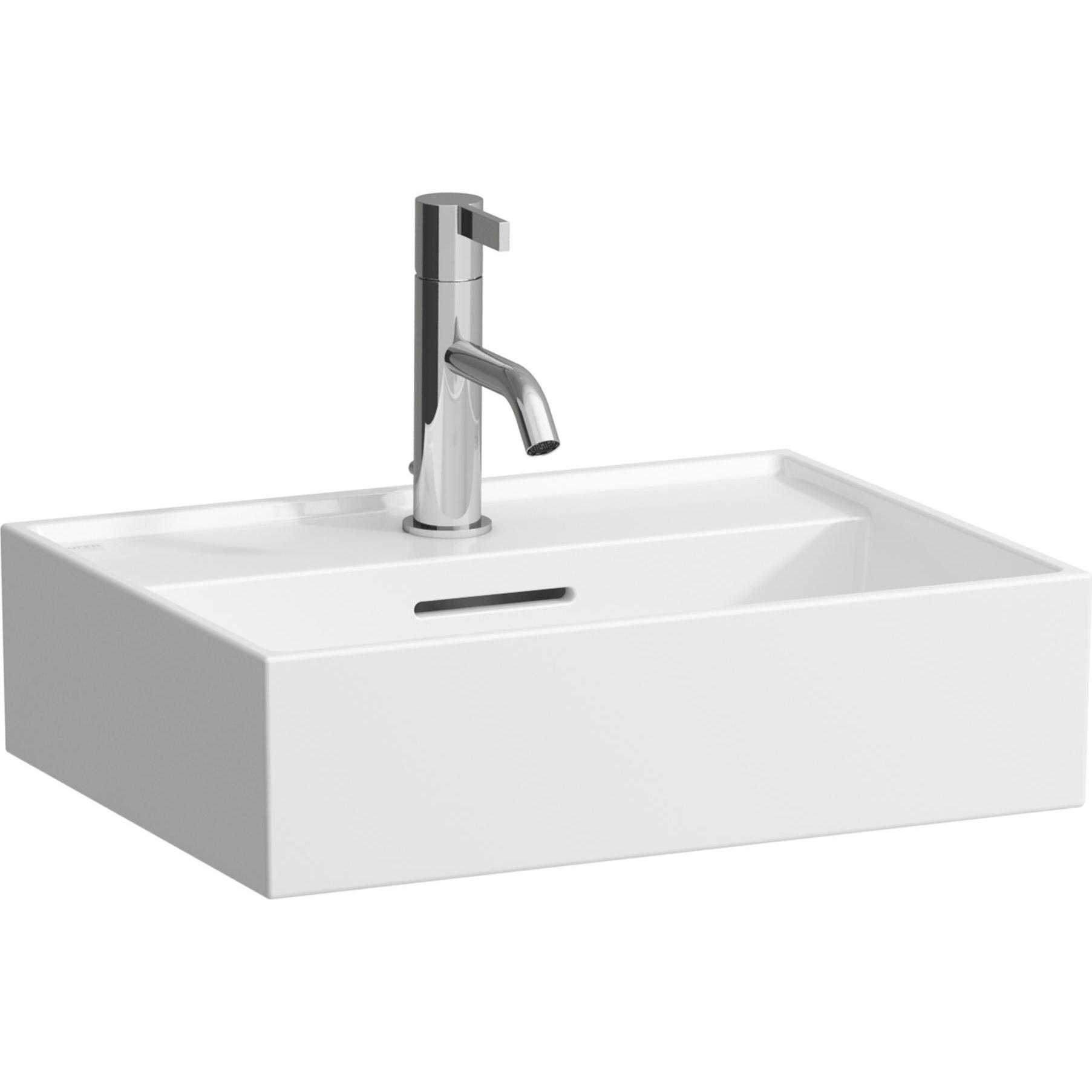 Laufen, Waschbecken, Kartell Aufsatzhandwaschbecken, 1 Hahnloch, mit Überlauf, 450x340mm, H818330 (500 mm, 190 mm)