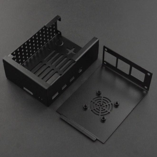Actual product image DFRobot Raspberry Pi 4 metal case with heat sink and silent fan