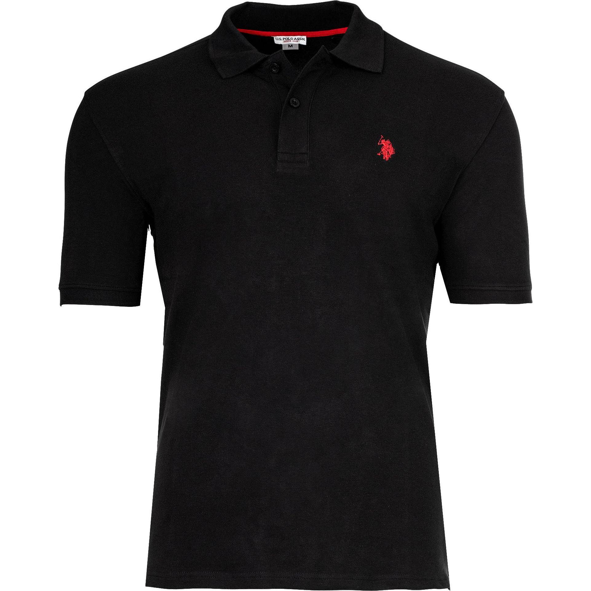 U.S. Polo, Herren, Shirt, Shirt Poloshirt Basic Polo Shortsleeve - 4234, Schwarz, (3XL)