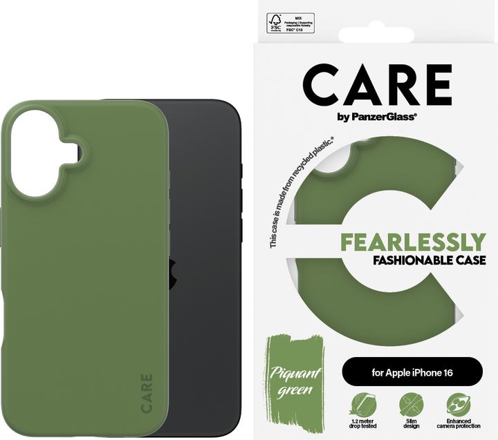 Image du produit PanzerGlass CARE Étui fashionable vert iPhone '24 6.1 (Apple iPhone 16)