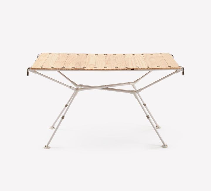 Actual product image Quechua Compact camping table 4/6 people - Wooden top - Storage compartment