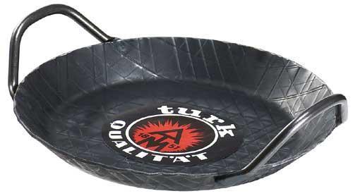 Actual product image Turk Serving pan wrought iron with 2 handles Ø24cm with extra high edge black (Iron, 24 x 4.20 cm)